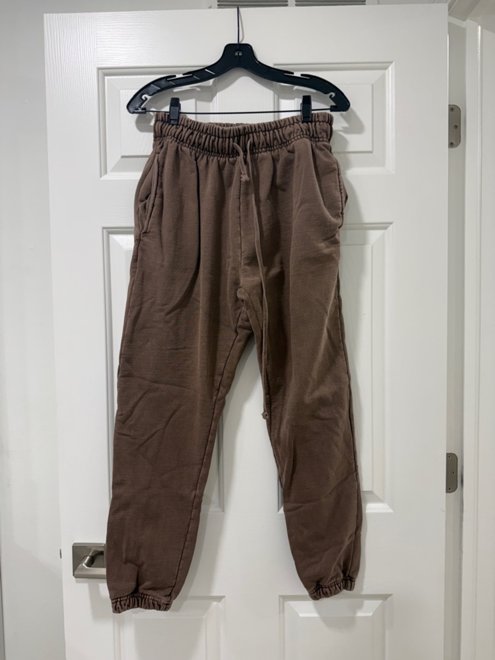 Men's Brown Fleece Jogger Sweatpants - Casual Comfort